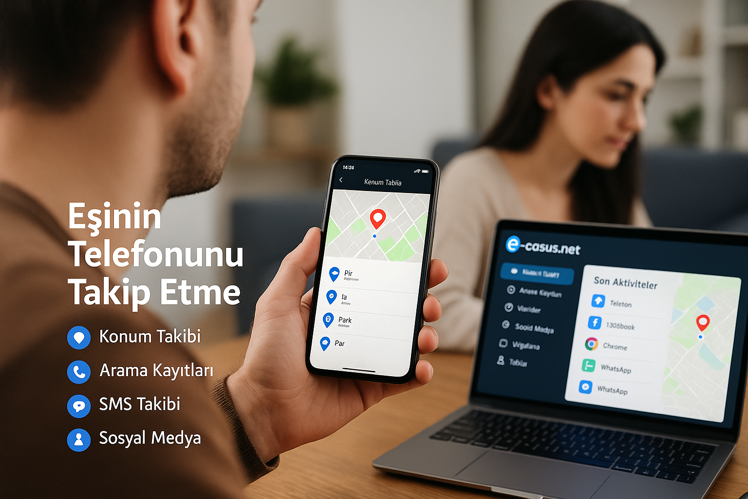 eşinin telefonunu takip etme